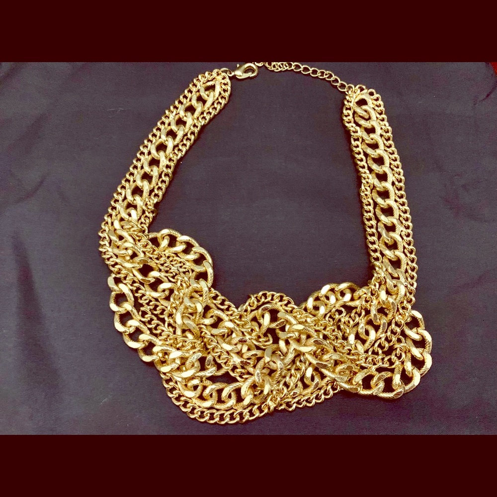 🎁❤️SOLD❤️🎁Large gold chain intertwined extra heavy necklace